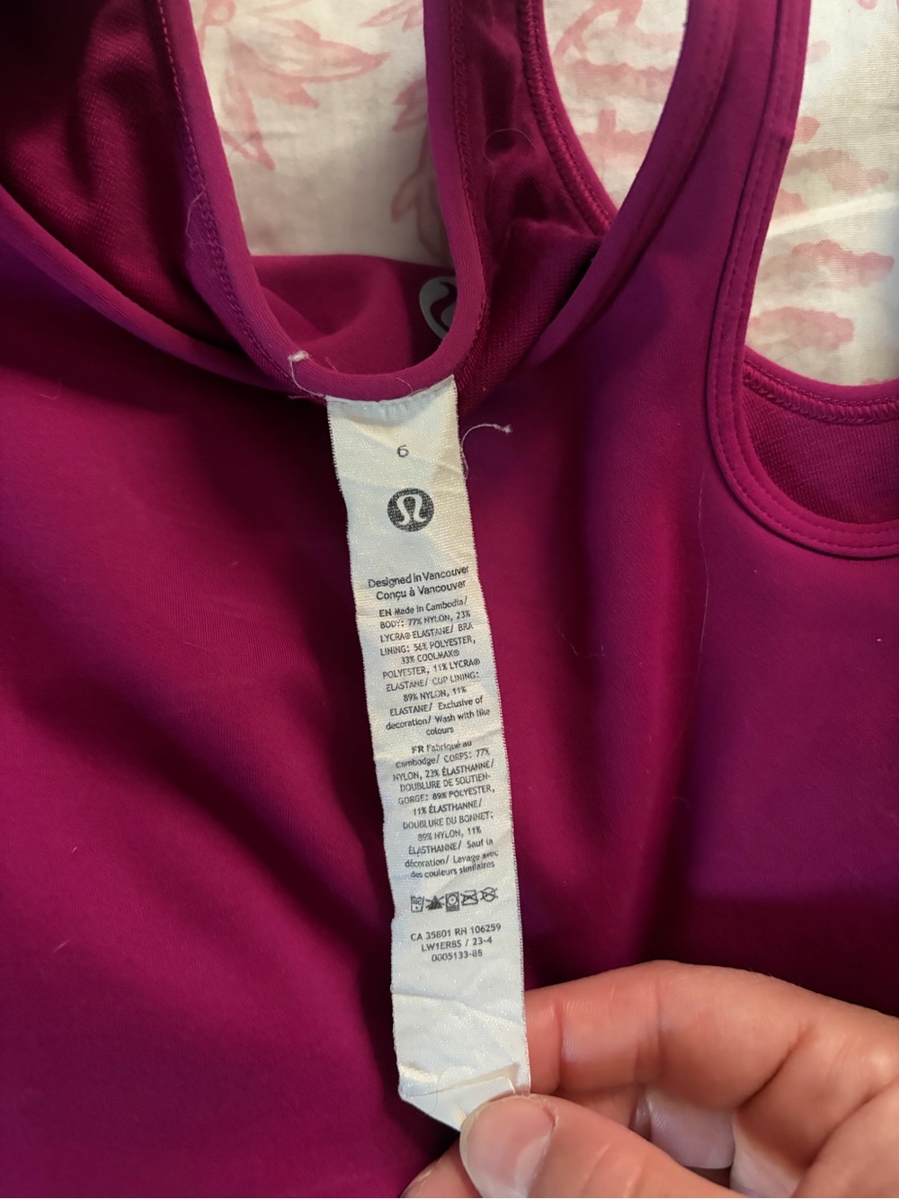 lululemon athletica Berry Cutout Crop Tank - Picture 3 of 5